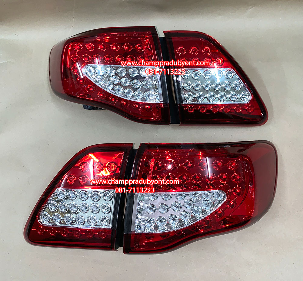 ไฟท้าย TOYOTA ALTIS 2008-2010 ขาวแดง LED