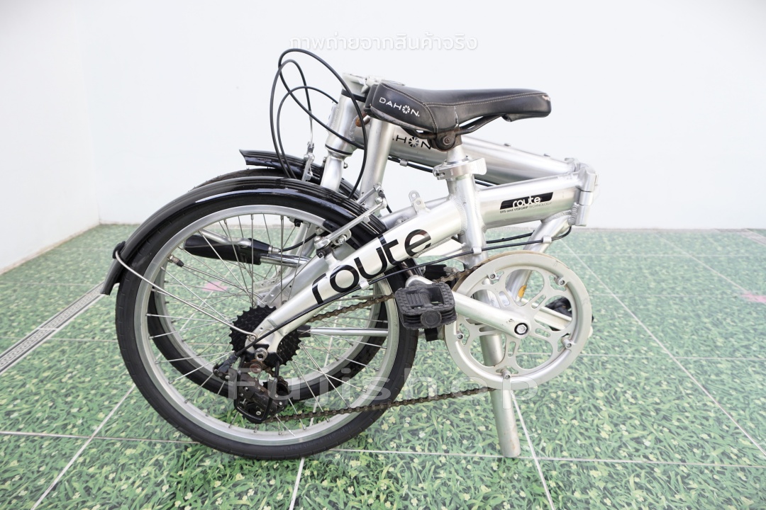 จักรยานพับได้ญี่ปุ่น - ล้อ 20 นิ้ว - เกียร์ 7 สปีด - อลูมิเนียม - Dahon Route - สีเงิน [จักรยานมือสอง]