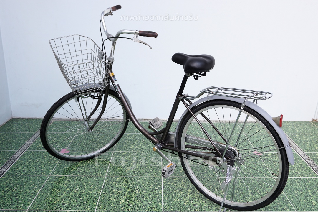 จักรยานแม่บ้านญี่ปุ่น - ล้อ 26 นิ้ว - ไม่มีเกียร์ - EcoHome - สีเทา [จักรยานมือสอง]