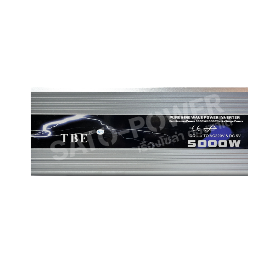 TBE PURE SINE WAVE POWER INVERTER TBE-5000W ระบบ 12V และ 24V อินเวอร์เตอร์เพียวซายเวฟ เครื่องแปลงไฟ อินเวอเตอร์ เเปลงไฟจากเเบตเตอรี่รถยนต์เป็นไฟบ้าน