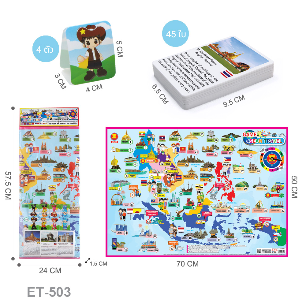เกมกระดาน ชุดเที่ยวอาเซียน-ภาษาอังกฤษ ET-503