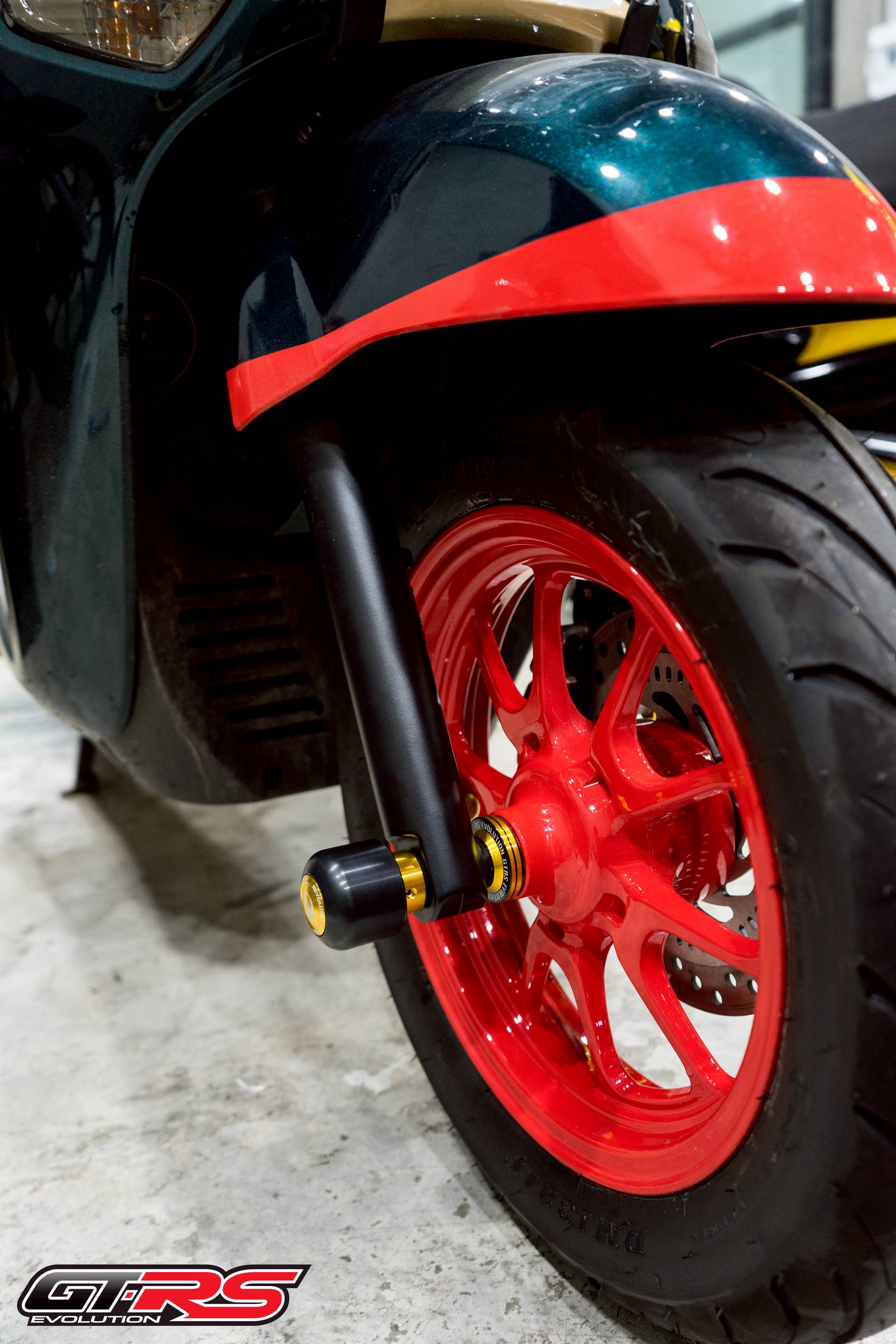 บู๊ชล้อหน้ากลึง CNC ทูโทน GTRS GIORNO+ - ดำแดง- ดำทอง - ดำเทา- ดำเขียว- ดำน้ำเงิน - ดำส้ม- ดำม่วง-ดำเงิน ราคา 550 บาท/คู่