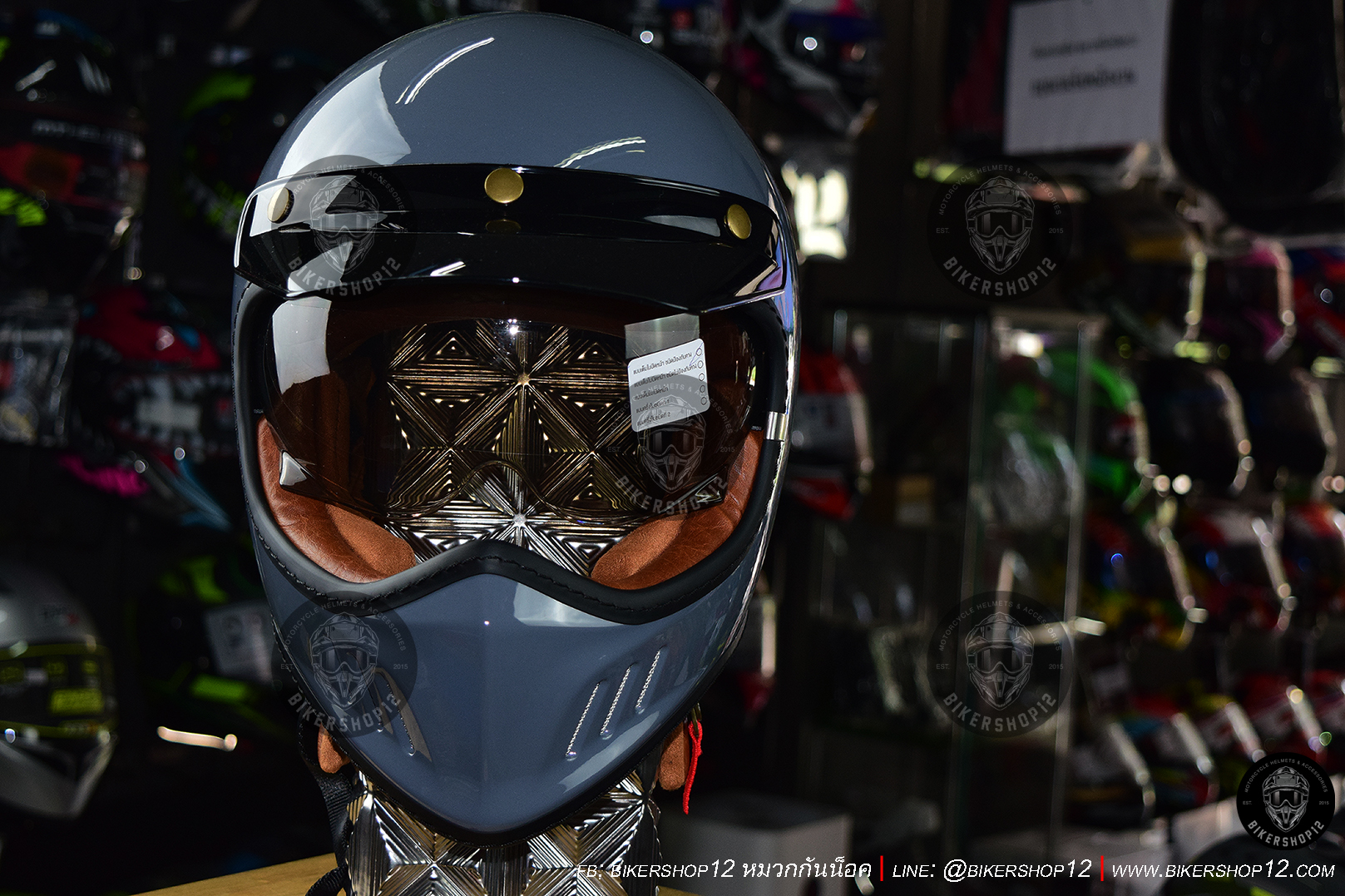 หมวกกันน็อก Bilmola รุ่น RX100 สี เทาเงา