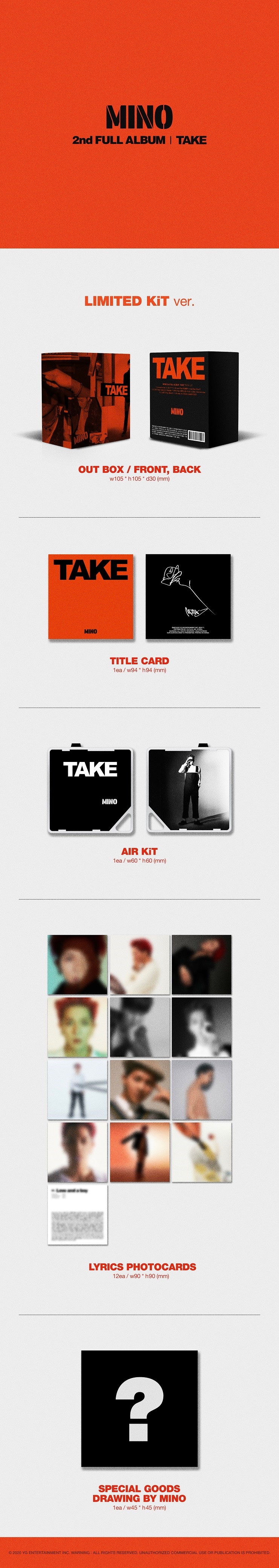 [PRE-ORDER] MINO - 2nd Full Album "TAKE"