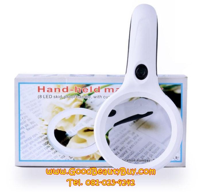 แว่นขยายด้ามจับพร้อมไฟ แว่นขยาย แว่นขยายมีไฟ 8LED Handheld Magnifier No.9587/9588