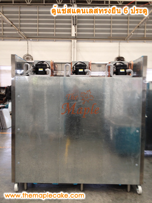 ตู้แช่แข็งสแตนเลส ทรงยืน 6 ประตู