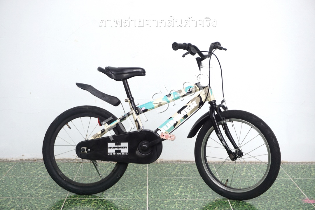 จักรยานเด็กญี่ปุ่น - ล้อ 18 นิ้ว - ไม่มีเกียร์ - Hummer - สีเขียว [จักรยานมือสอง]