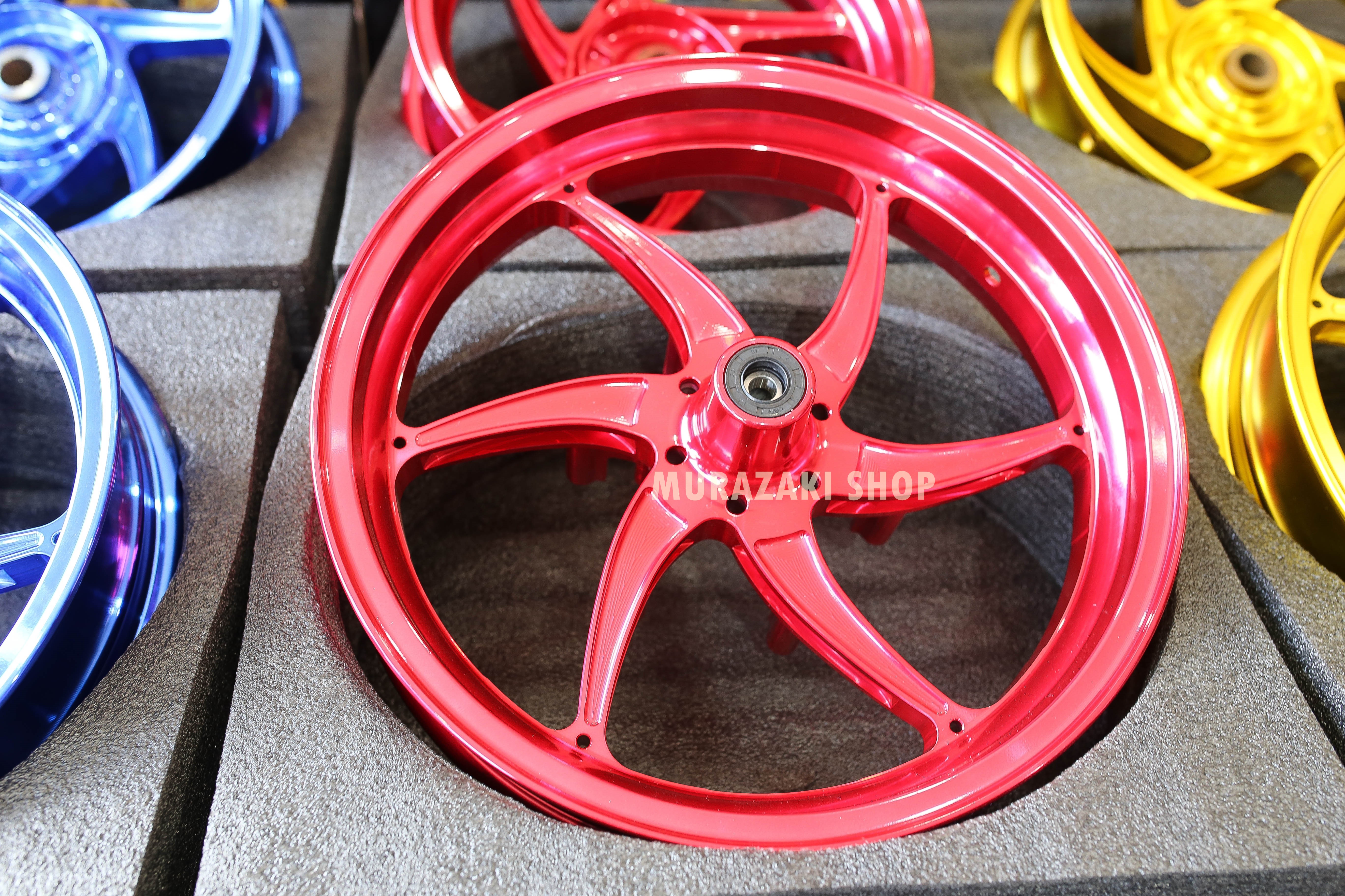 ล้อแต่งอลูมิเนียมอัลลอยด์ Forza350 , ADV350 แถมบูทกันล้อหลังสั่น ราคา590 มี 3 สี แดง น้ำเงิน ทอง ราคา11500 Racing power