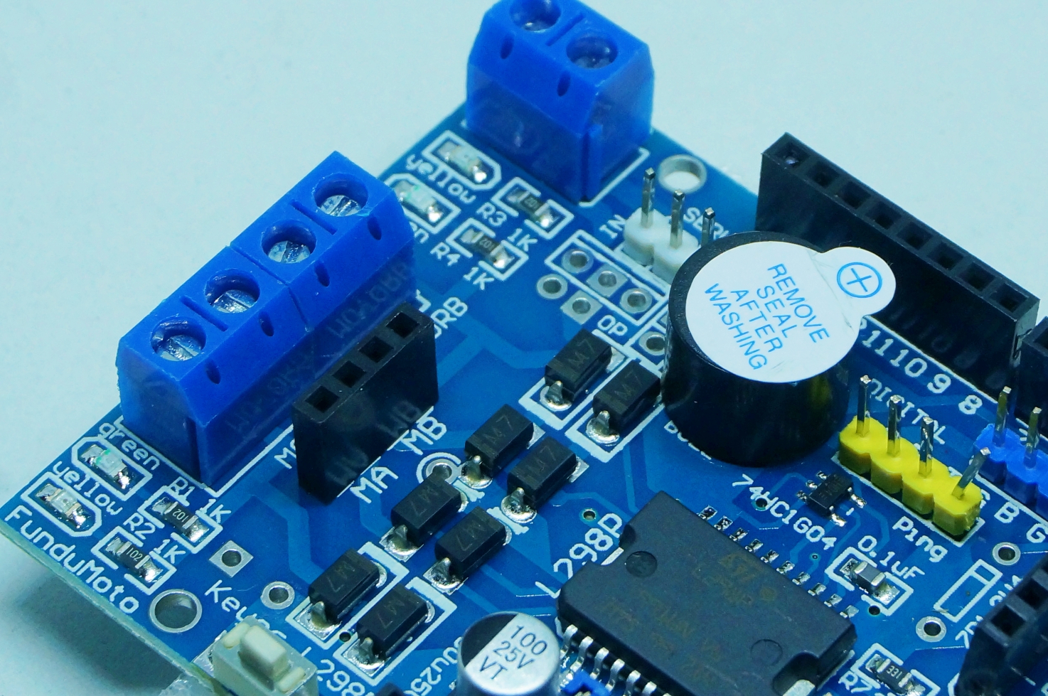 L298P PWM H-bridge motor shield for UNO R3