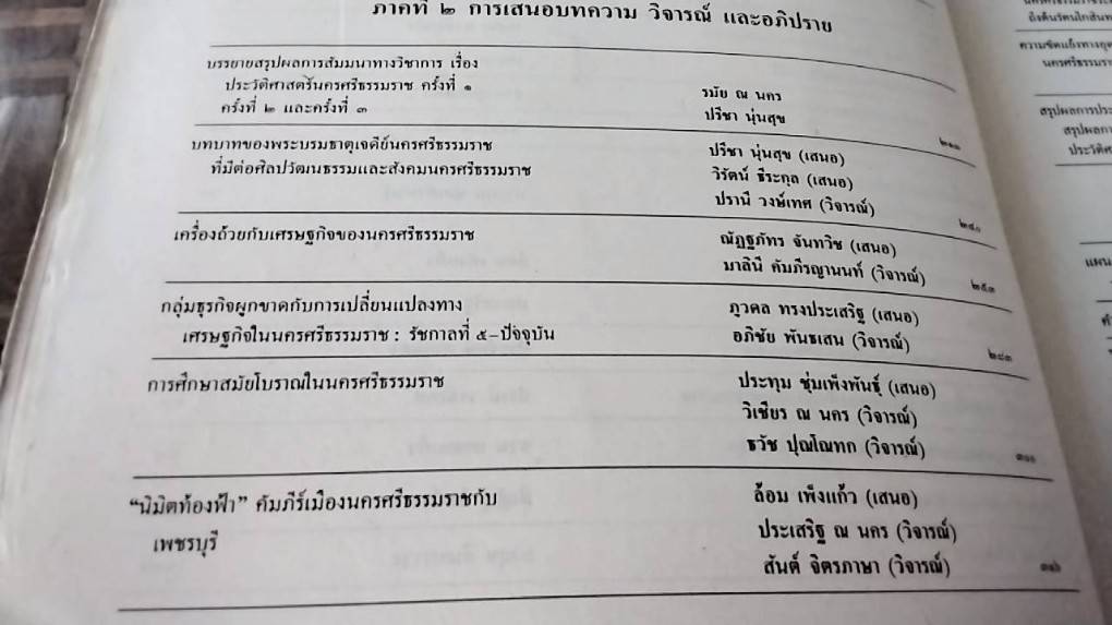 ศิลปวัฒนธรรมนครศรีธรรมราช กับการเปลี่ยนแปลงทางเศรษฐกิจและสังคมของนครศรีธรรมราช