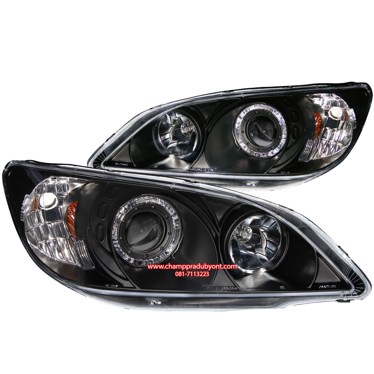 ไฟหน้าโปรเจคเตอร์ HONDA CIVIC 2004-2005 ดำ วงแหวน