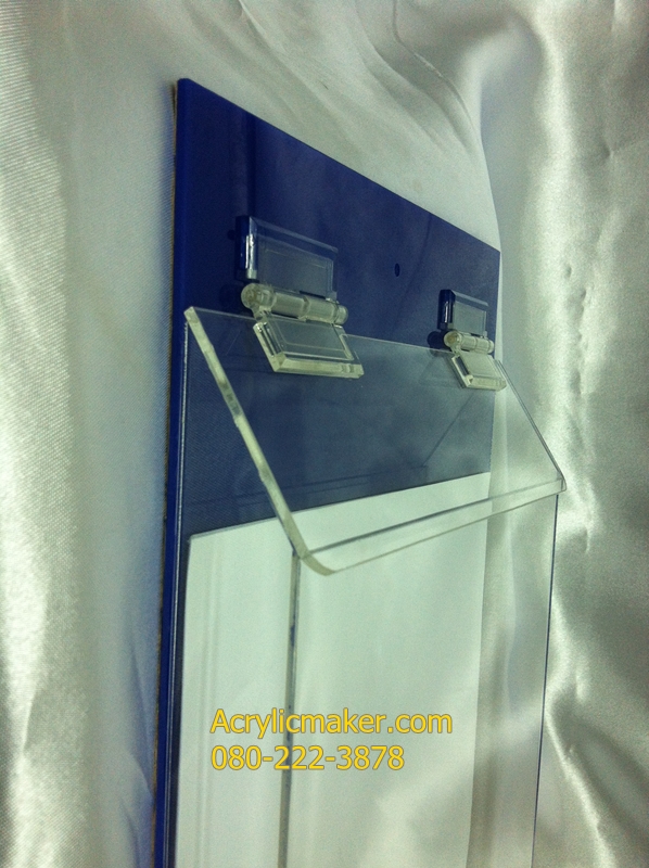 กล่องใส่เอกสารติดผนัง A4 แนวตั้ง แผ่นหลังสีน้ำเงิน
