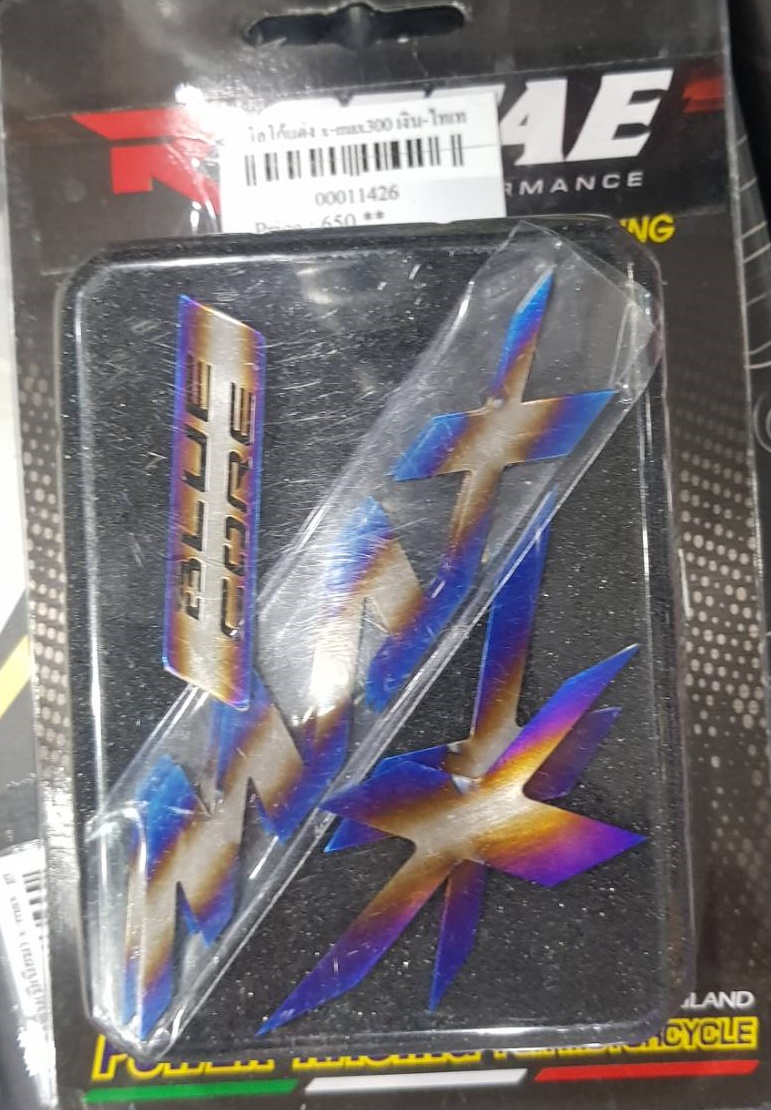 โลโก้แต่ง (สแตนเลส) ROTTAE X-MAX 300 เงิน-ไทเทเนียม ราคา650
