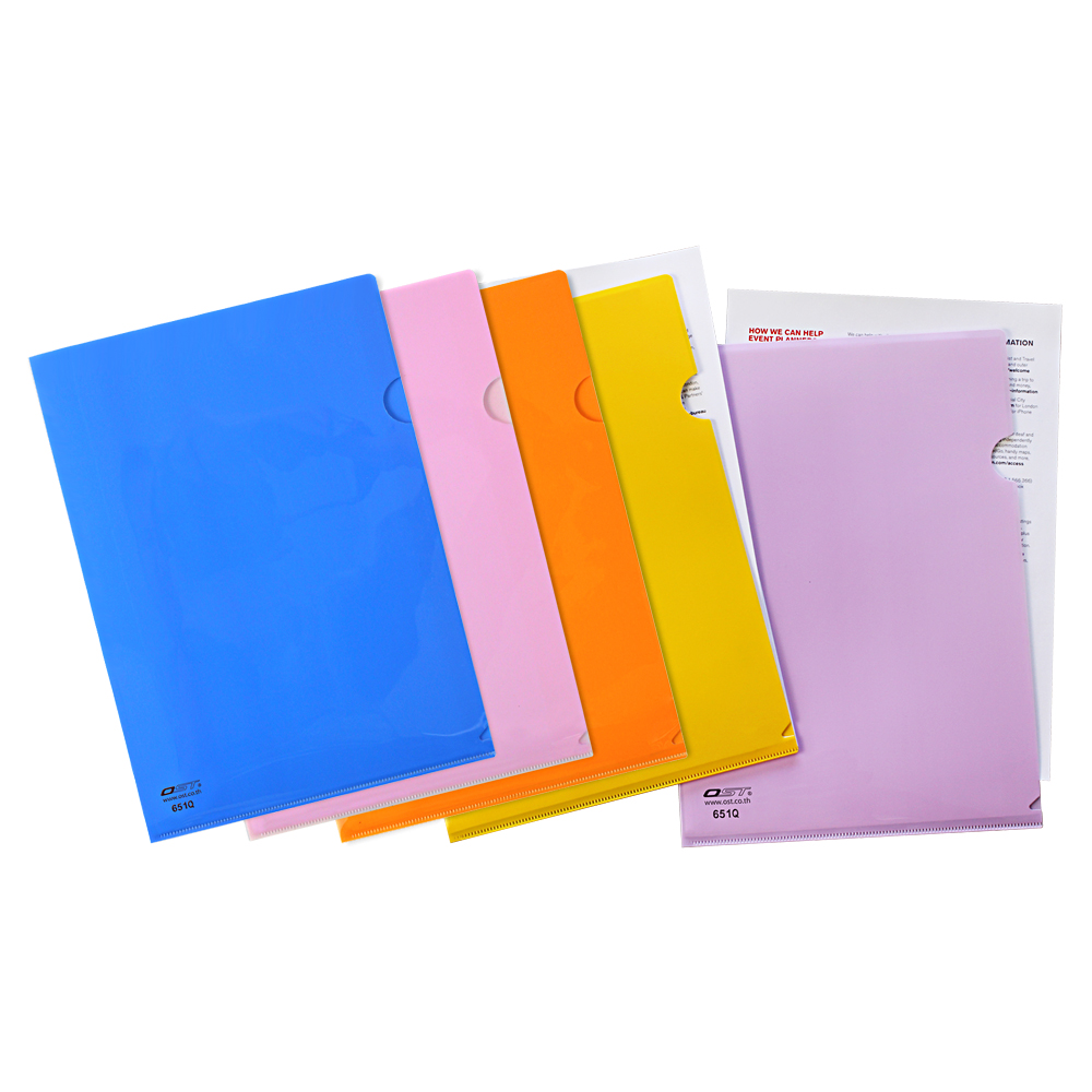 L-Type Plastic Folders A4 651Q