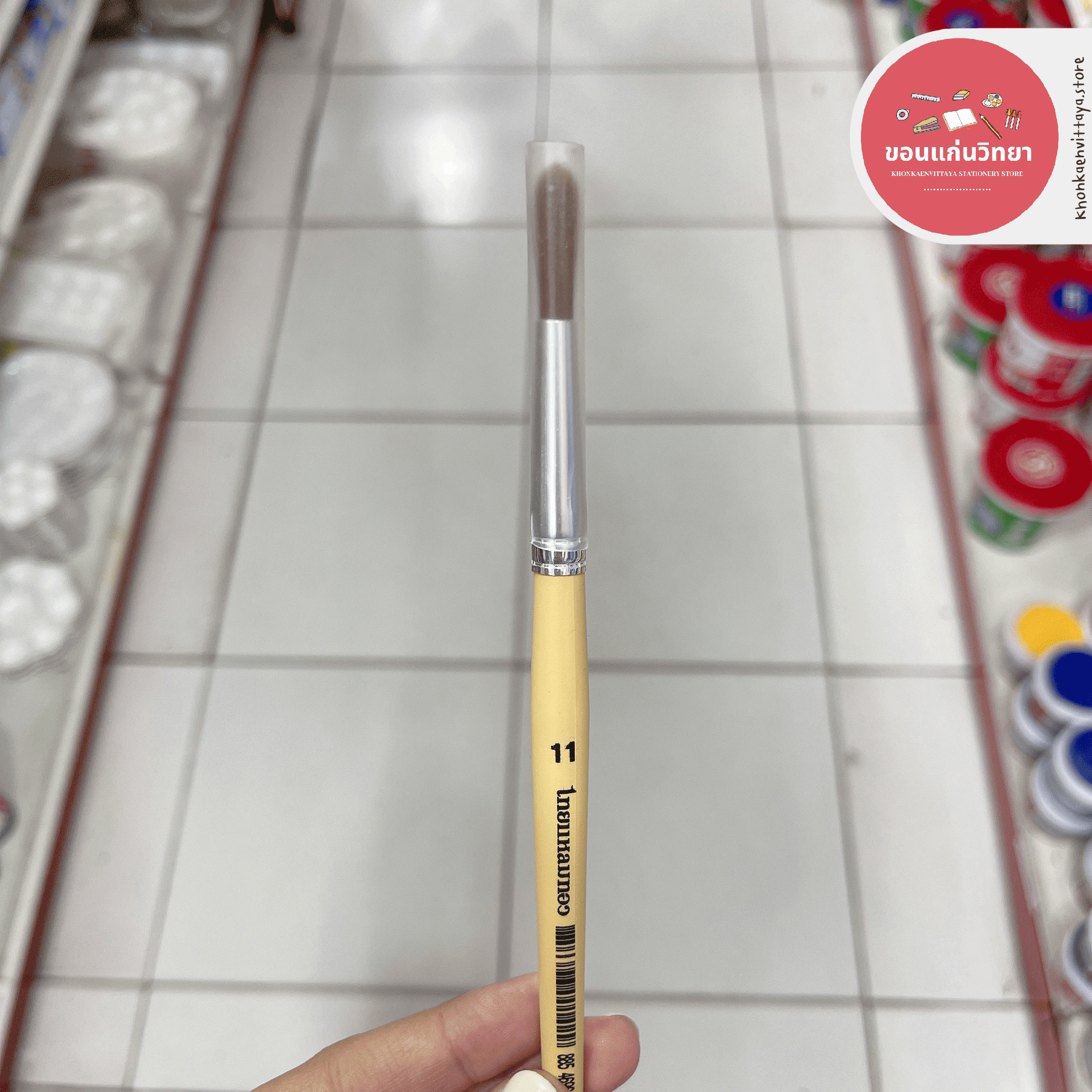 พู่กันกลม Round Brush ไทยแหลมทอง Thai Laem Thong รุ่น หัวกลม เบอร์ 0-12 จำนวน 1 ด้าม