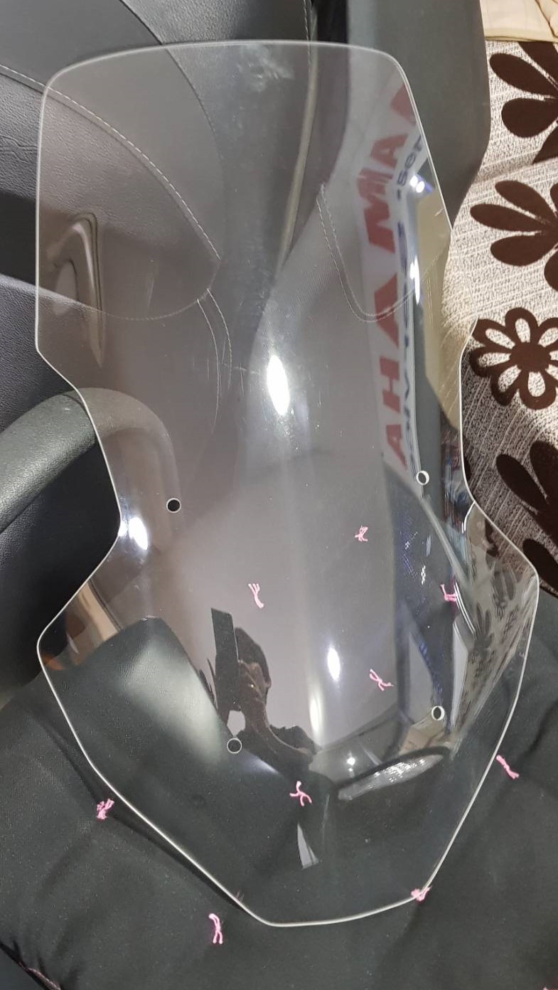 ชิวหน้า Honda ADV 150 ทรงสูง สีดำ สีใส