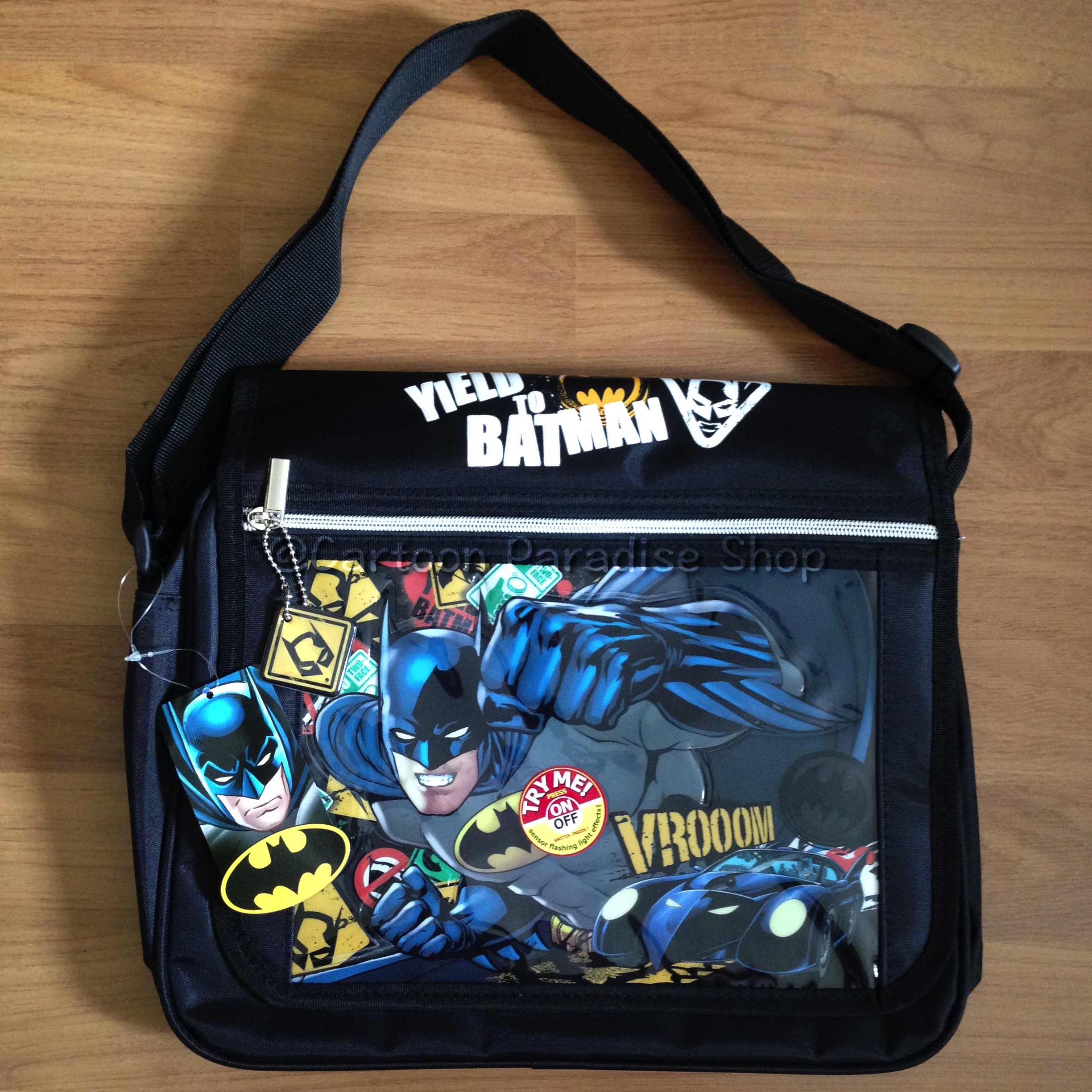 กระเป๋าใส่เอกสาร แบ็ทแมน Batman School Messenger Shoulder Crossbody Laptop Bag Satchel Purse BookBag