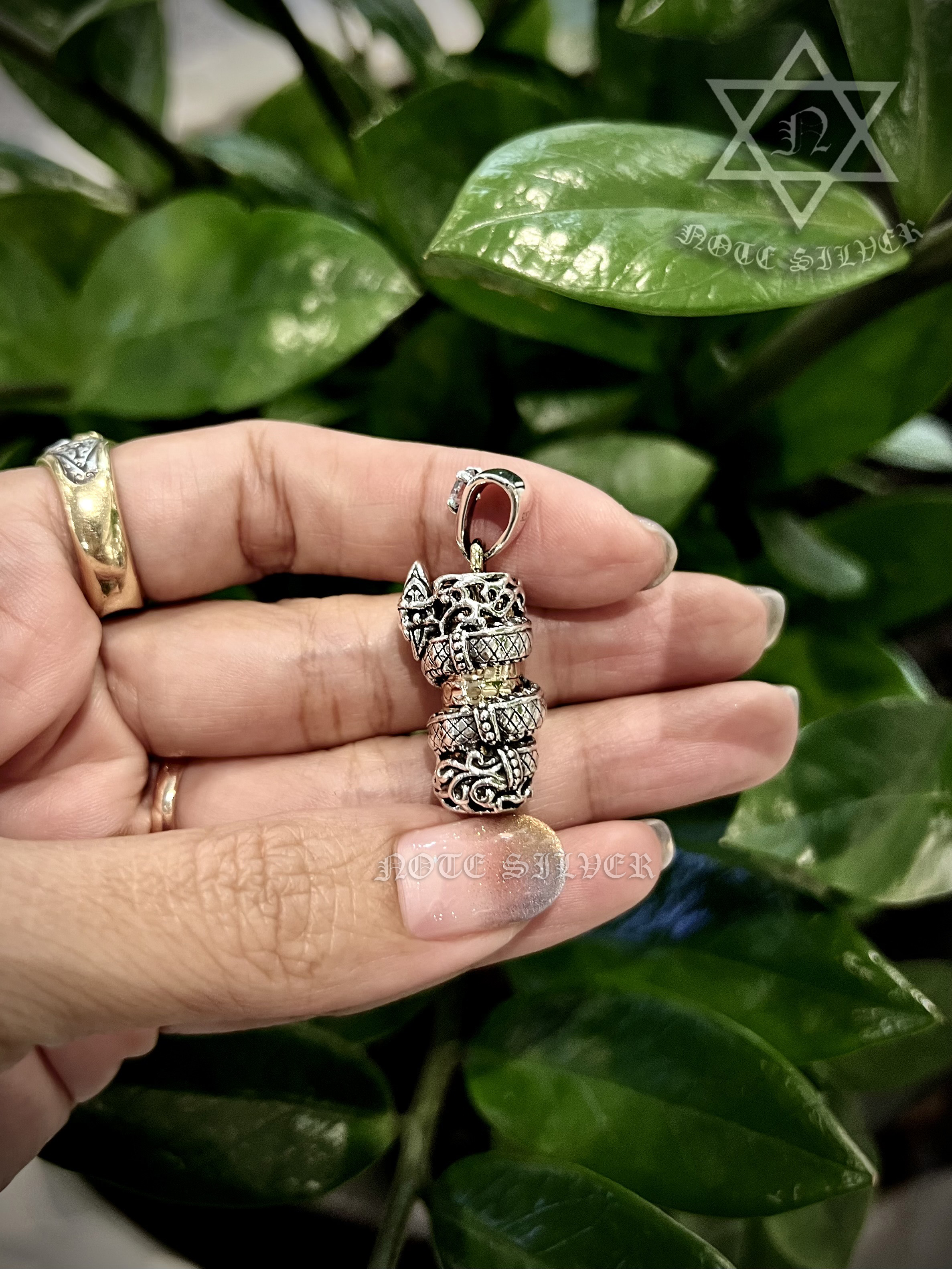 ปลอกตะกรุดเงินแท้ลายพญานาคSterling Silver 925 NSSV3322