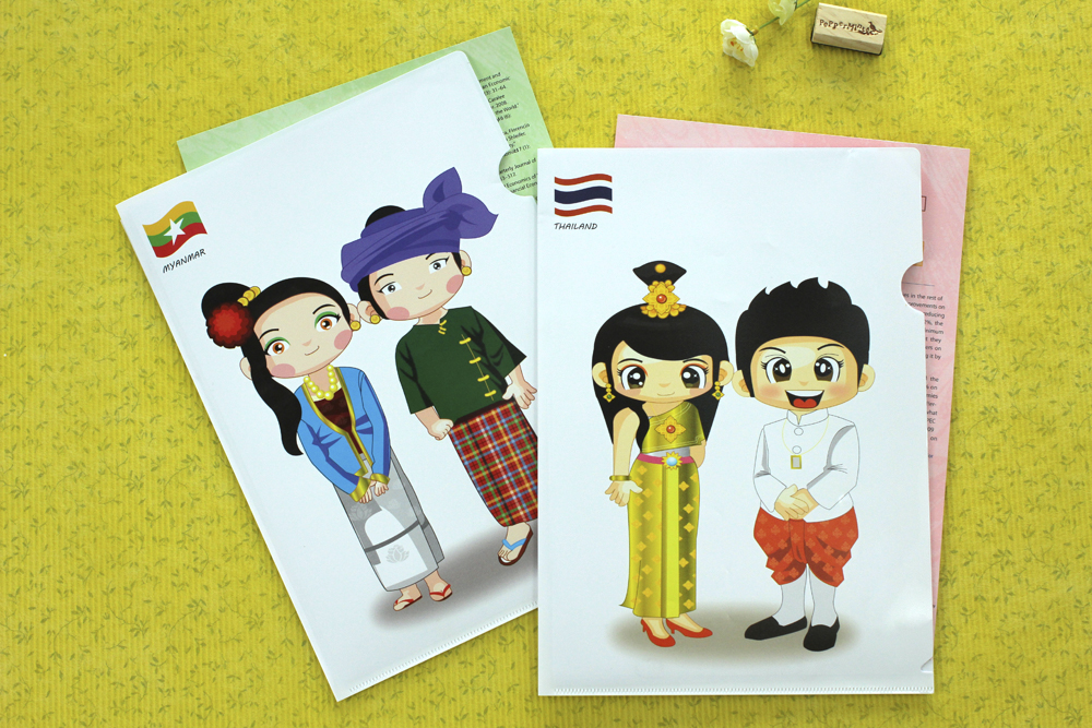 แฟ้มซอง A4 พิมพ์ลายอาเซียน We are Asean