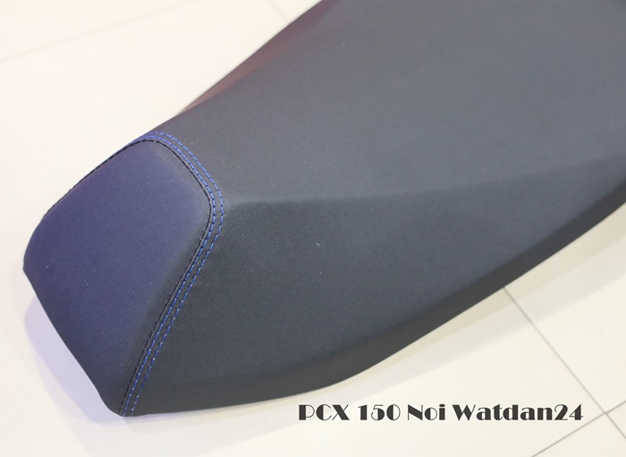 เบาะปาด PCX เบาะมอเตอร์ไซค์ ลายประเทศไทย ด้ายน้ำเงิน ของแต่ง PCX 150 Noi Watdan24