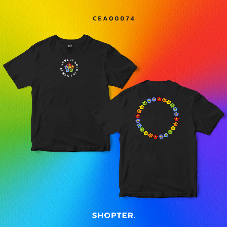 เสื้อยืด พิมพ์ลาย T-SHIRT LOVE IS #PrideCollection CEA00074 #เสื้อยืด #UNBRAND #SHOPTER
