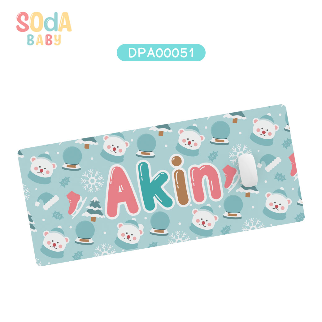 แผ่นรองเมาส์ Mouse Pad ลาย Winter #ใส่ชื่อได้ รหัส DPA00051 ⛄️❄️#Winter #SOdAbaby