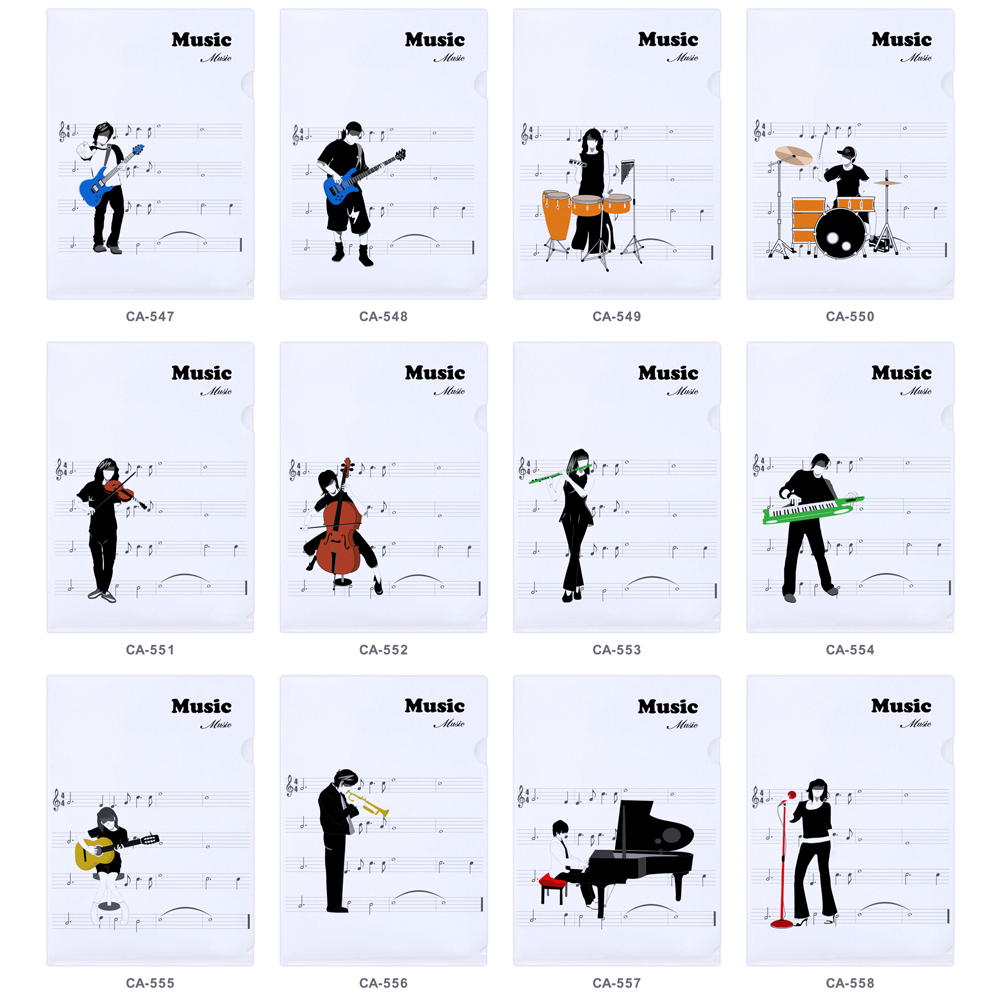 แฟ้มซอง A4 พิมพ์ลาย Music