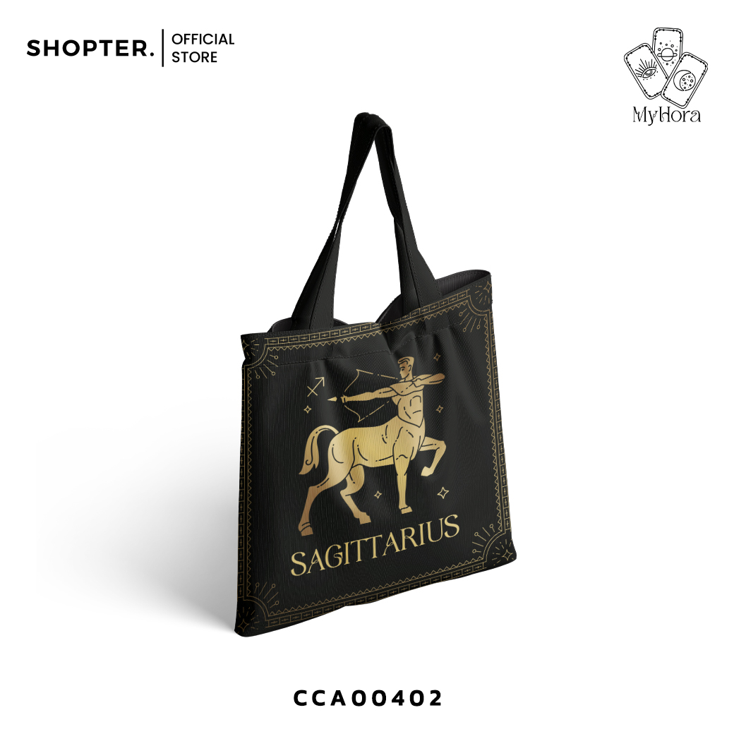 กระเป๋า ลาย Sagittarius (ราศีธนู) 🏹 The Zodiac Collection 😊 รหัส CCA00402 #MyHora #กระเป๋าผ้า