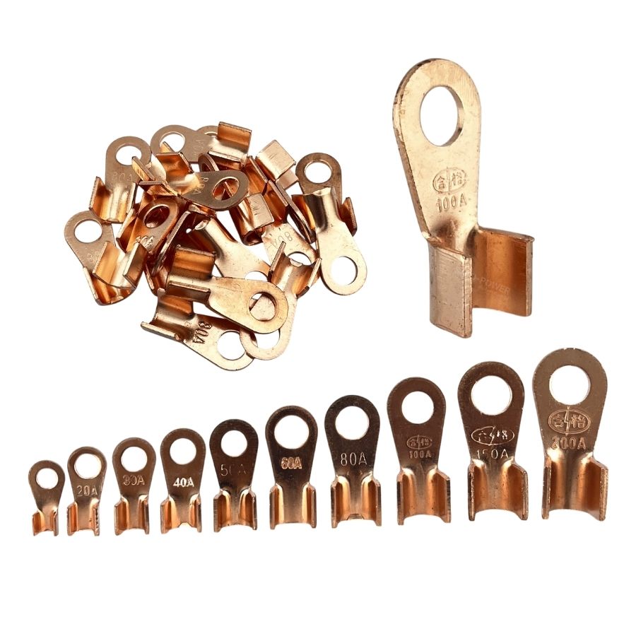 SUNMOON หางปลาทองแดง รุ่น OT (10A - 200A) | Copper Open Conecting Nose | หางปลาทองแดง