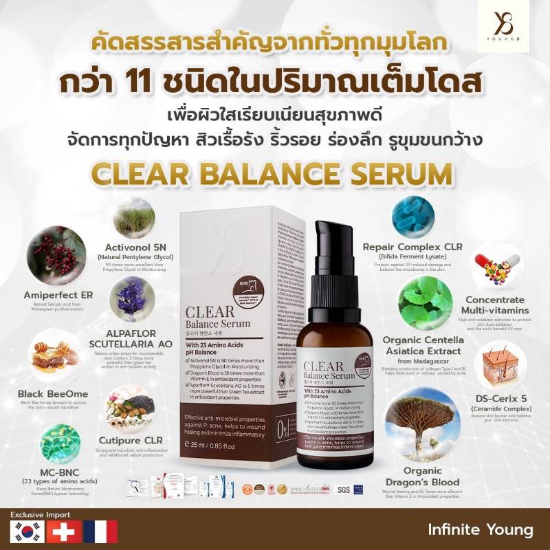 Y8 Clear คัดสรรสารสำคัญ