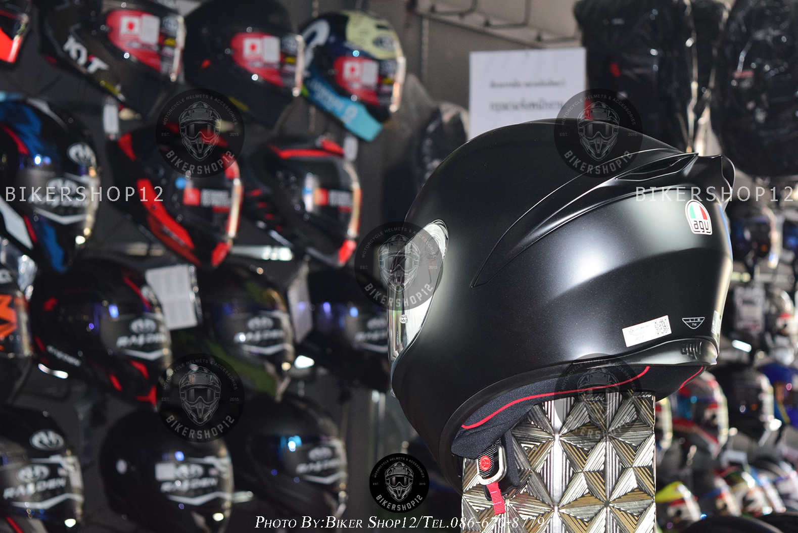 หมวกกันน็อค AGV–K1S (ไม่มีแว่น) MATT BLACK