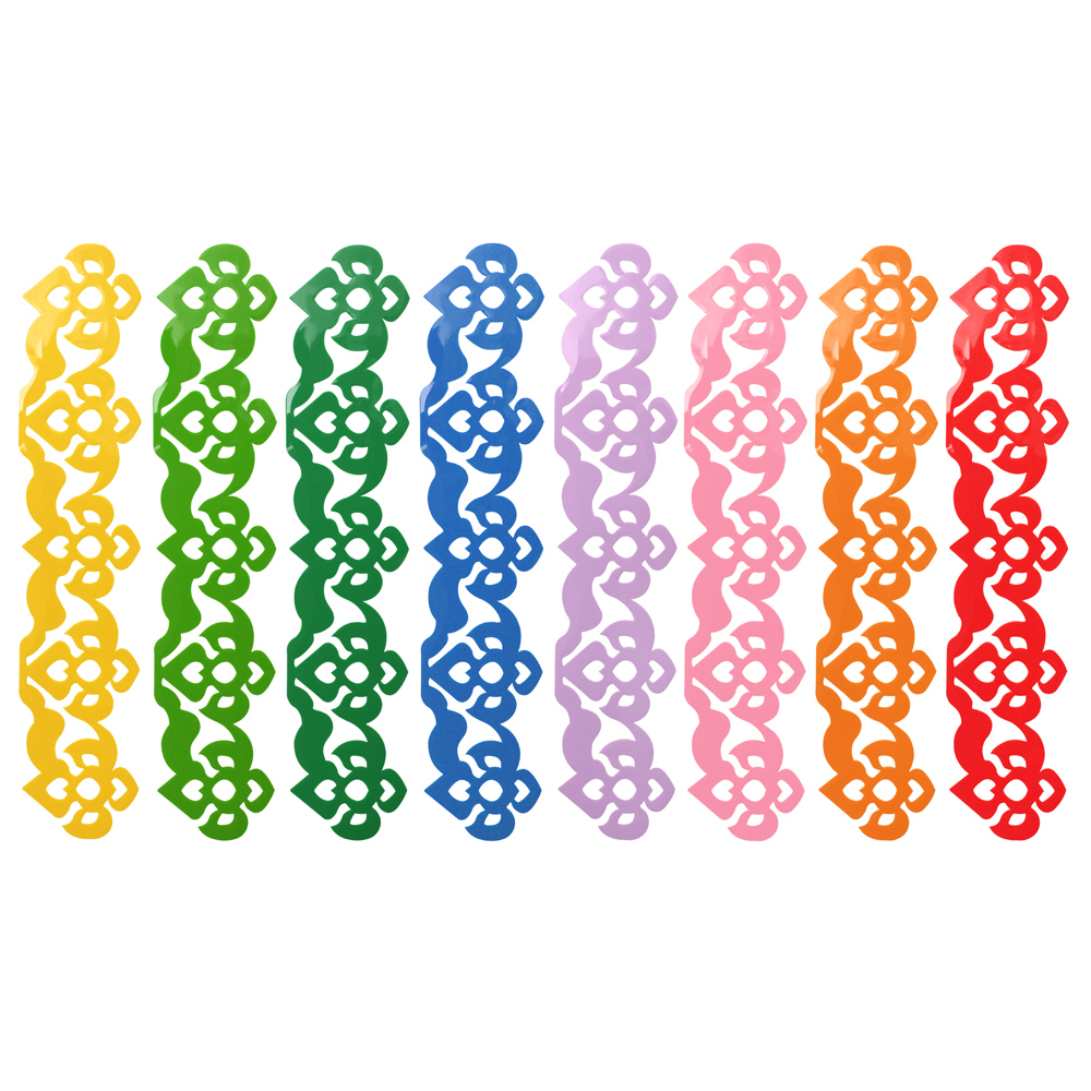 Plastic Ribbons for Decoration Tradition Thai Art Pattern Bright Color PR-712