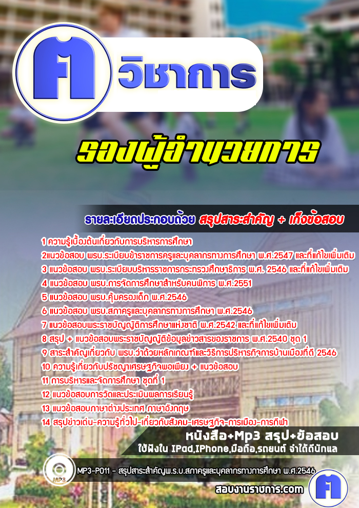 แนวข้อสอบรองผู้อำนวยการ