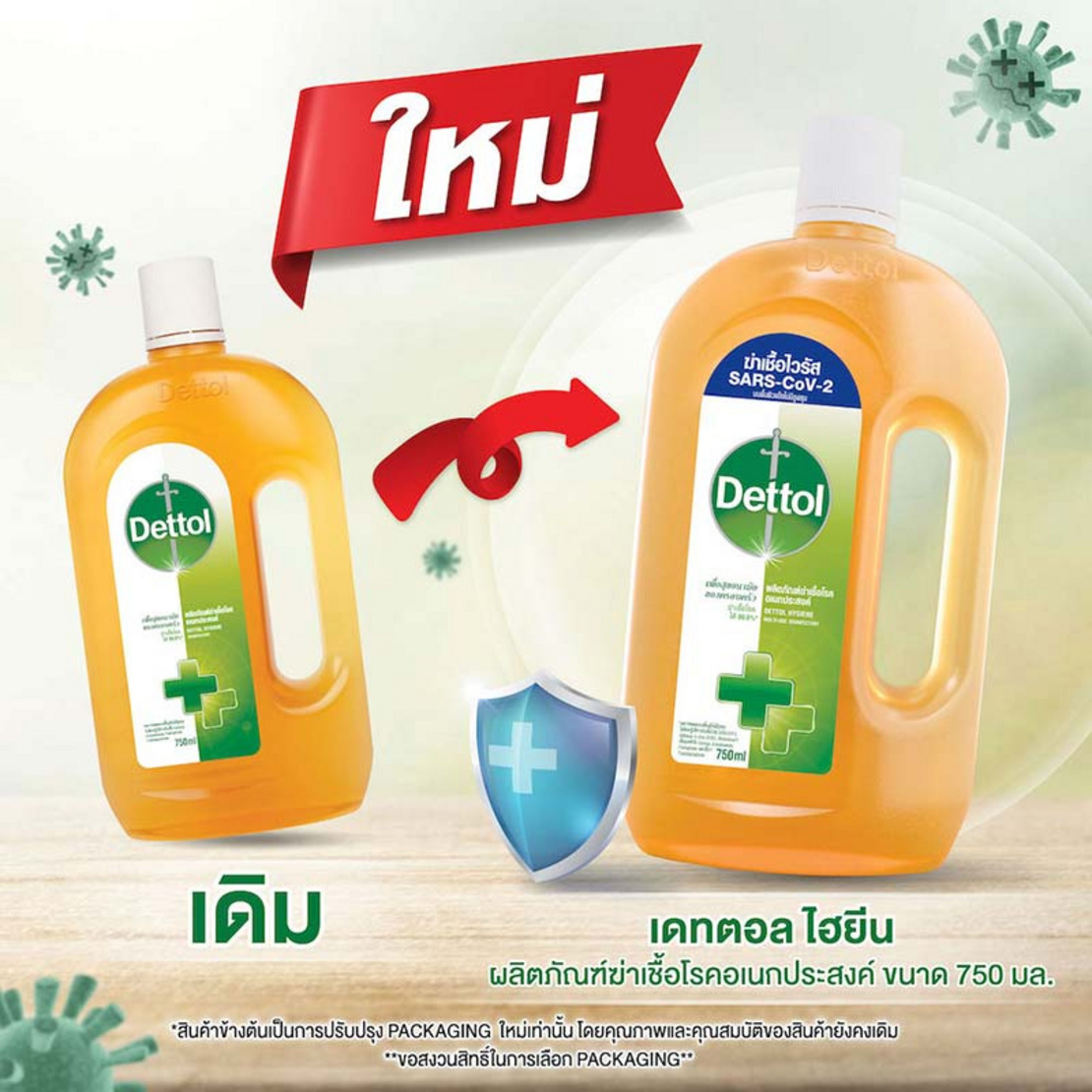 DETTOL น้ำยาทำความสะอาดฆ่าเชื้ออเนกประสงค์ เดทตอลไฮยีนมัสติยูส ทำความสะอาดพื้น 750 มล.
