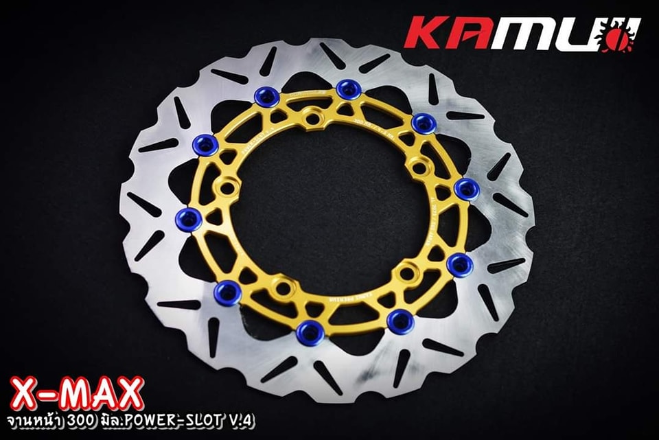 จานดิสก์xmax จานหน้าขนาด 300 มิล. Power-Slot V.4