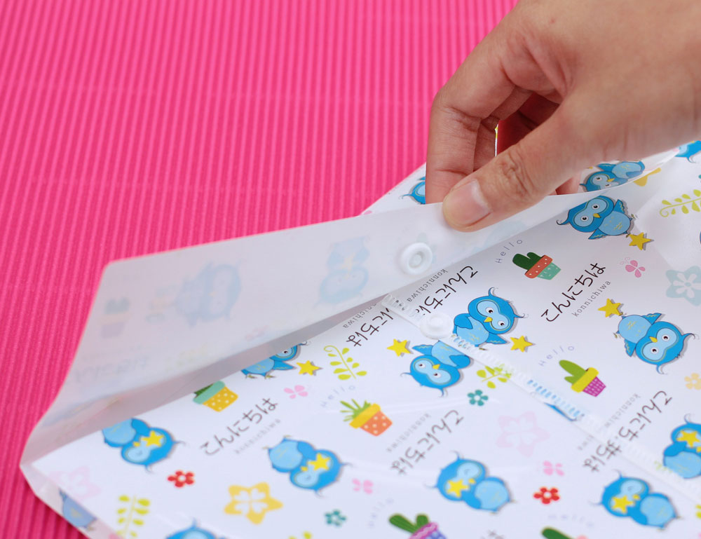 เปิดซองกระดุม A4 ขยายข้าง ลายการ์ตูน BQ-317}320