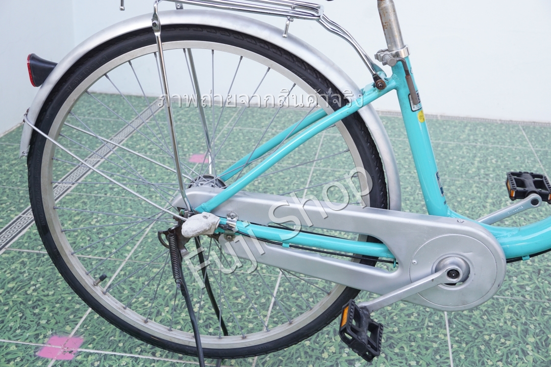 จักรยานแม่บ้านญี่ปุ่น - ล้อ 26 นิ้ว - เกียร์ดุม 3 สปีด - อลูมิเนียม - สีฟ้า [จักรยานมือสอง]