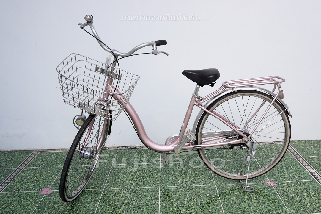จักรยานแม่บ้านญี่ปุ่น - ล้อ 26 นิ้ว - ไม่มีเกียร์ - อลูมิเนียม - ไฟหน้าอัตโนมัติ - Bridgestone - สีม่วง [จักรยานมือสอง]