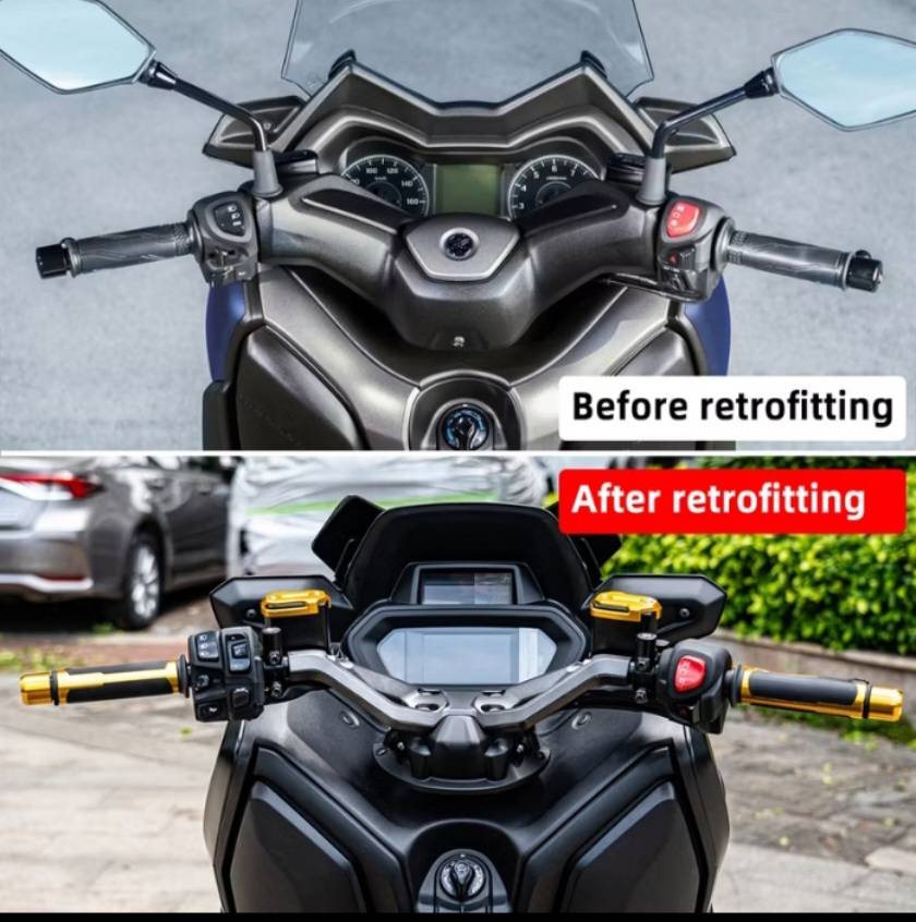 แฮนด์บาร์รถจักรยานยนต์【SEMSPEED】สําหรับ Yamaha XMAX v2 2023-2024 ราคา2450