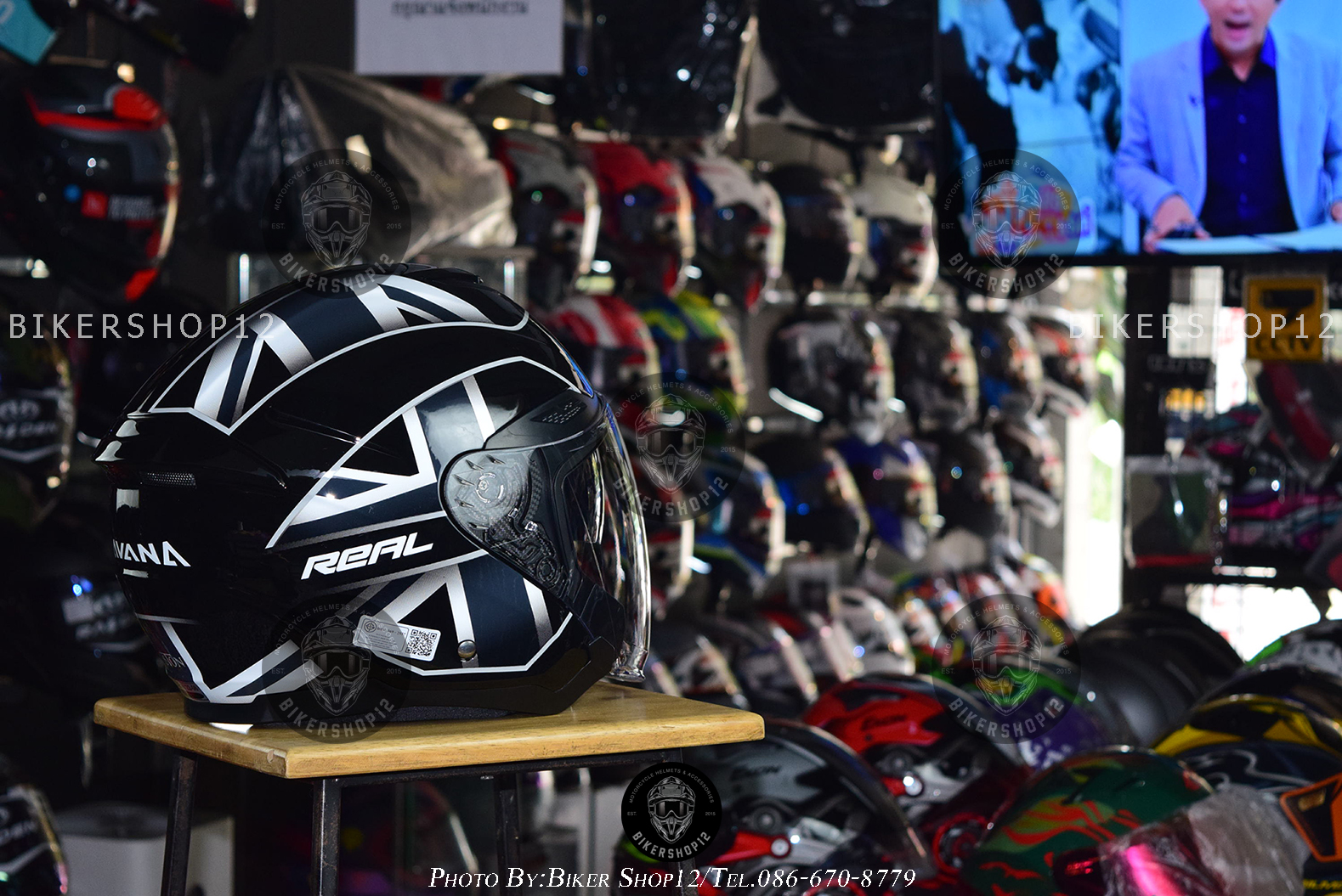 หมวกกันน็อค Real รุ่น HAVANA ASTON สี ดำเงา