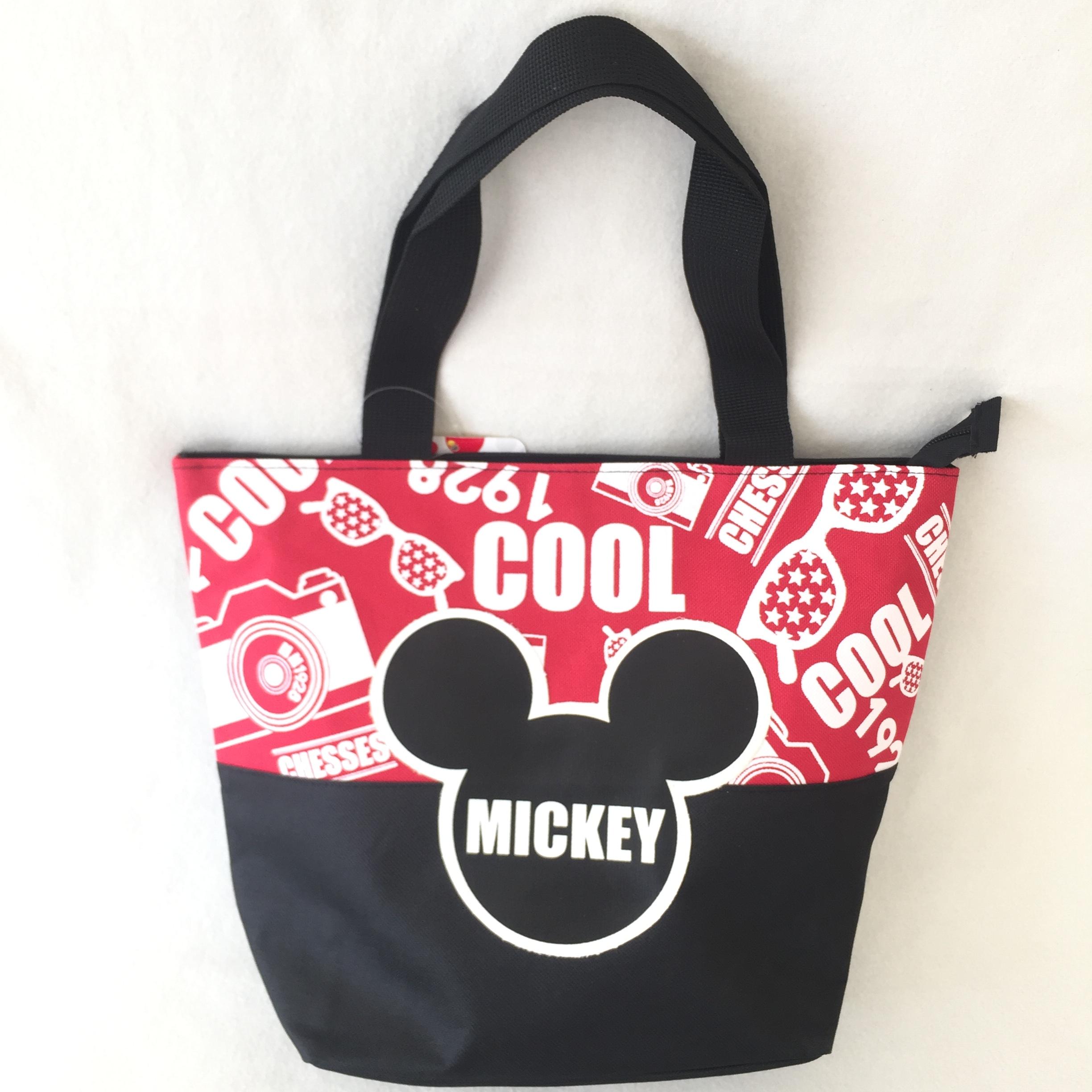 Mickey Mouse กระเป๋าถือ กระเป๋าสะพายใบใหญ่ มิกกี้เมาส์ Mickey Mouse Shoulder Handbag Shopper Tote Beach Bag Diaper Bag Purse LARGE ดำ