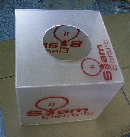 กล่องอะครีลิค สำหรับจับรางวัล พร้อมติดโลโก้ได้ตามต้องการ