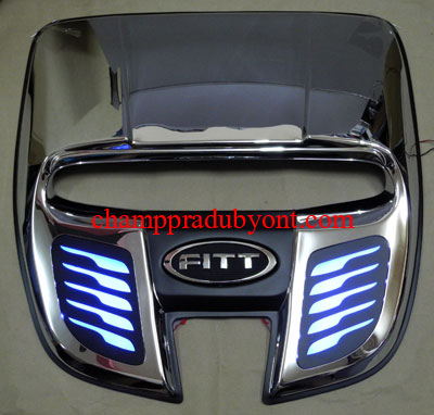 ครอบช่องเทอร์โบโครเมี่ยม TOYOTA VIGO CHAMP 11-14 FITT มีไฟหรี่ LED