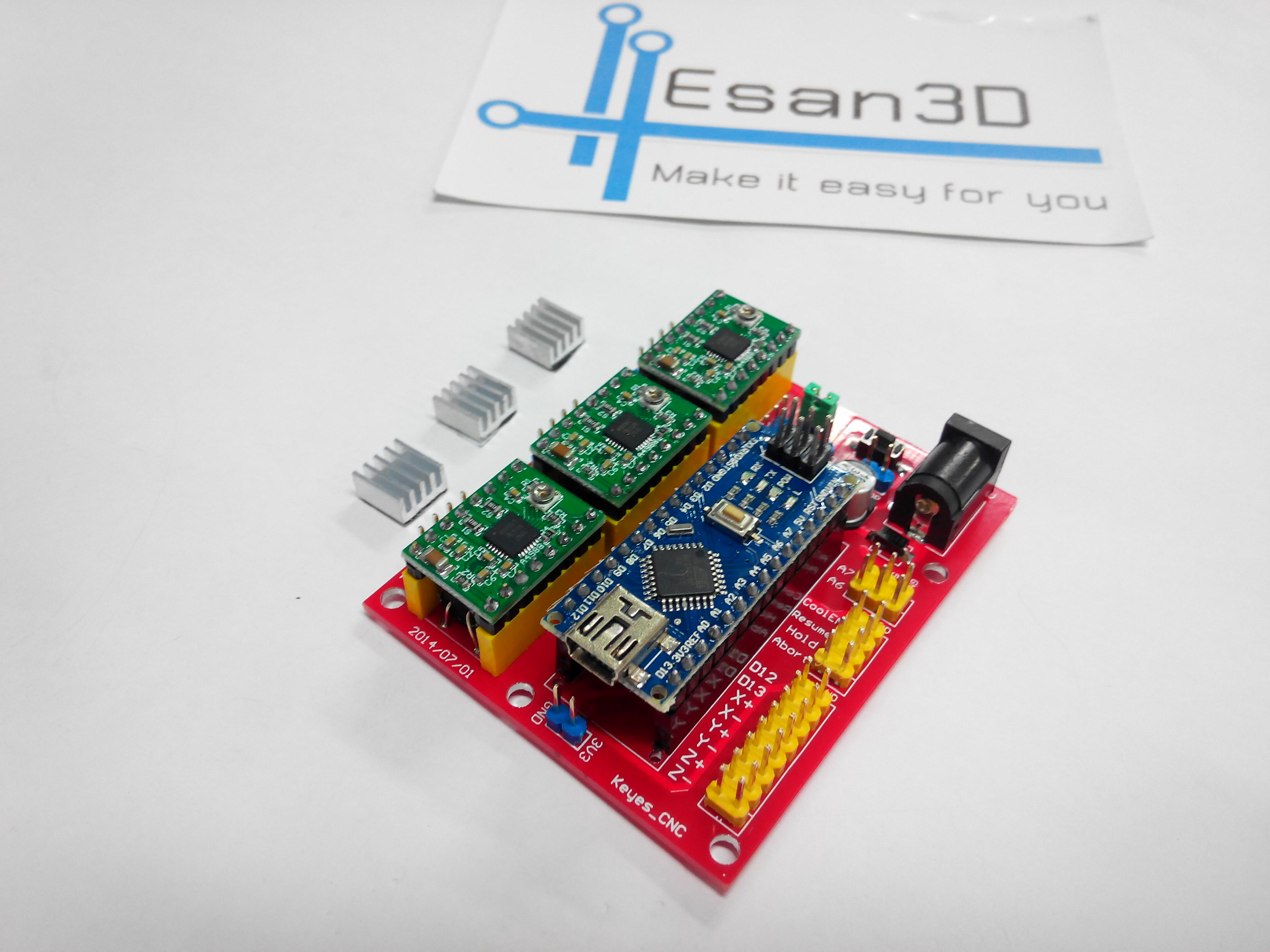 CNC Shield V4 + arduino nano + 3ชิ้น A4988 driver