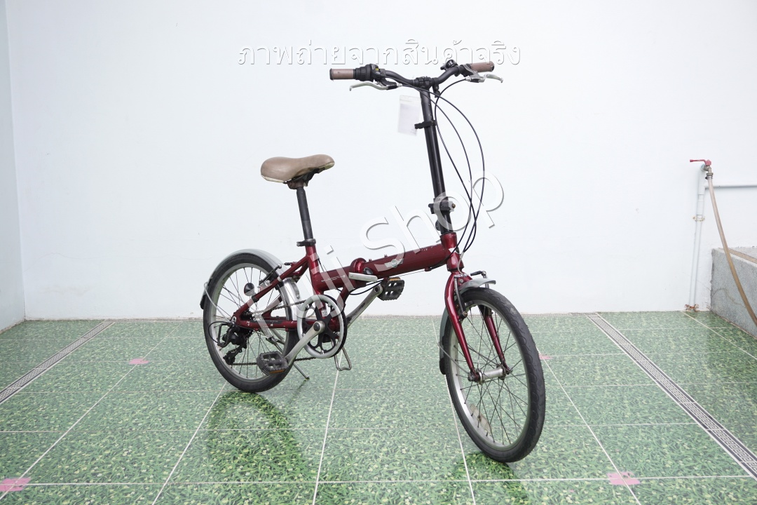 จักรยานพับได้ญี่ปุ่น - ล้อ 20 นิ้ว - มีเกียร์ - อลูมิเนียม - Mini Cooper - สีแดง [จักรยานมือสอง]