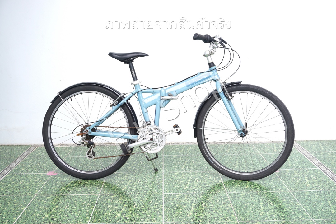 จักรยานพับได้ญี่ปุ่น - ล้อ 26 นิ้ว - มีเกียร์ - อลูมิเนียม - Dahon Espresso - สีฟ้า [จักรยานมือสอง]
