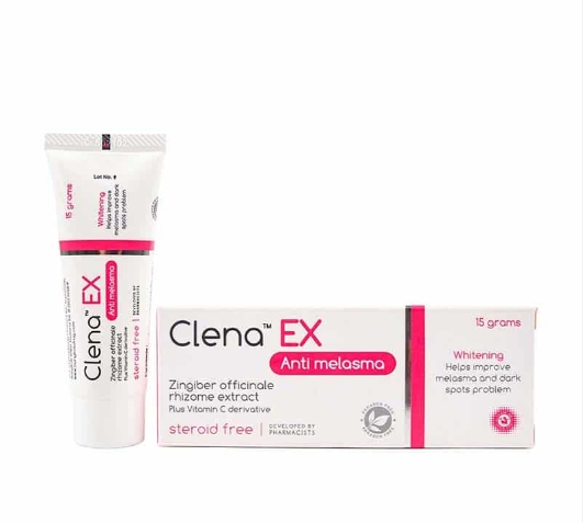 Clena EX Anti melasma คลีน่า เอ็กซ์ แอนตี้ เมลาสม่า (ผลิตภัณฑ์บำรุงผิวหน้า) ขนาด 15 กรัม (1 ชิ้น)