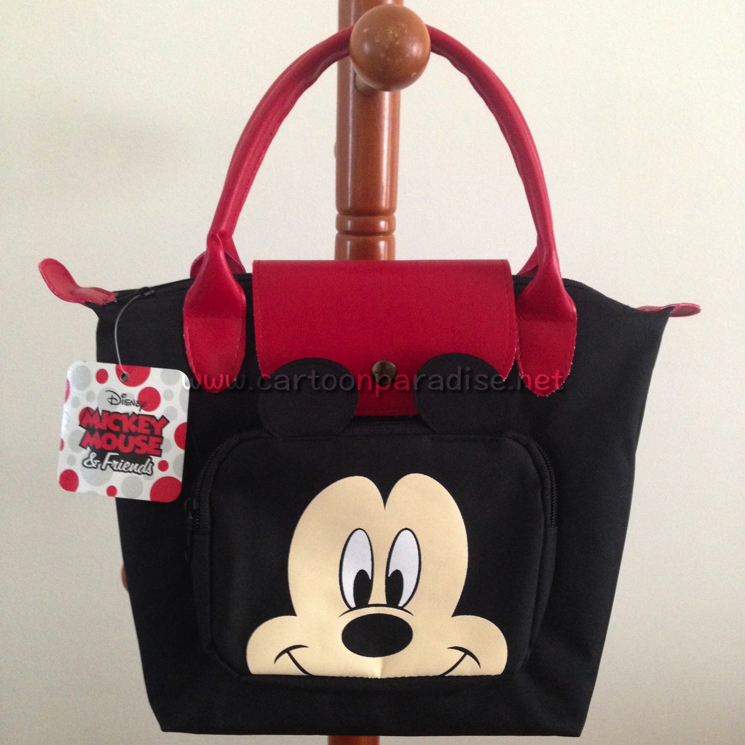 ดิสนีย์ (Disney) กระเป๋าถือดิสนีย์ มิกกี้เมาส์ Disney Mickey Mouse Handbag Purse Shopper Bag 31 c.m. x 22 c.m. (S) ดำ (Black) เล็ก (Small)