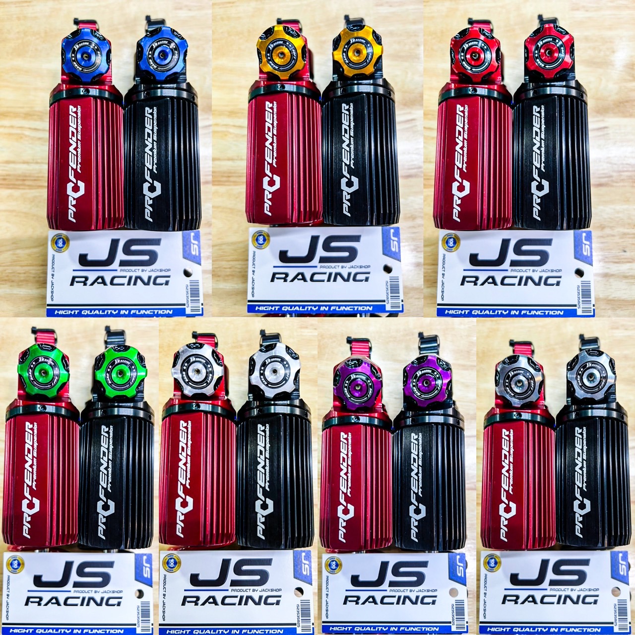 เม็ดปรับคอมเพรสชั่นแบบแต่ง JS racing สำหรับโช๊ค Profender เท่านั้น ตรงรุ่น งานอลูมิเนียมชิ้นงาน 2 สี สำหรับสายซิ่ง ใส่แทนของเดิมได้เลย ไม่ต้องดัดแปลง