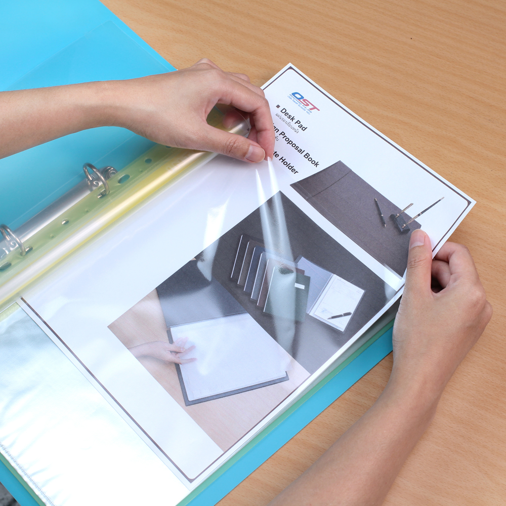 สอดเอกสารด้านบนแฟ้มแคตตาล็อก A4 10ช่อง สันแฟ้มเจาะ11รู DF-900 DF-940